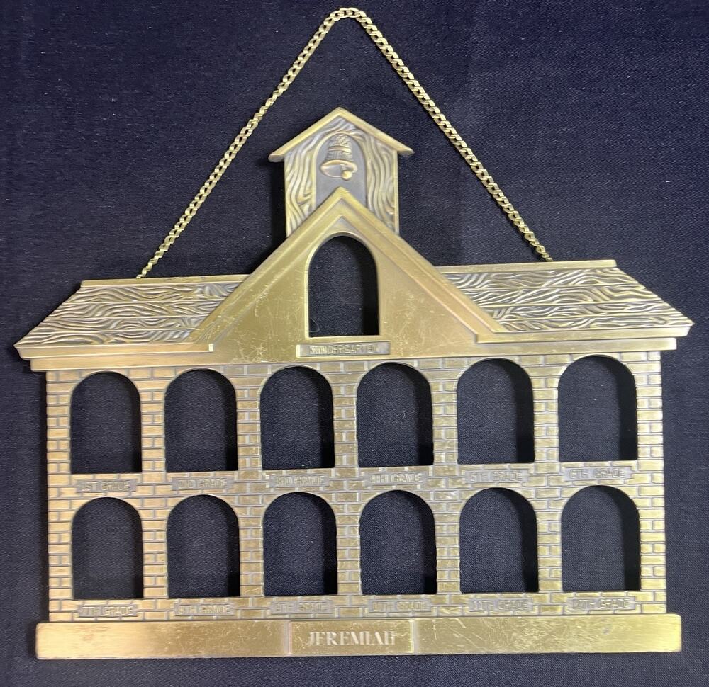 Ashbury Brass School House Picture Frame 1st-12th All Grades Photo Hanger - read